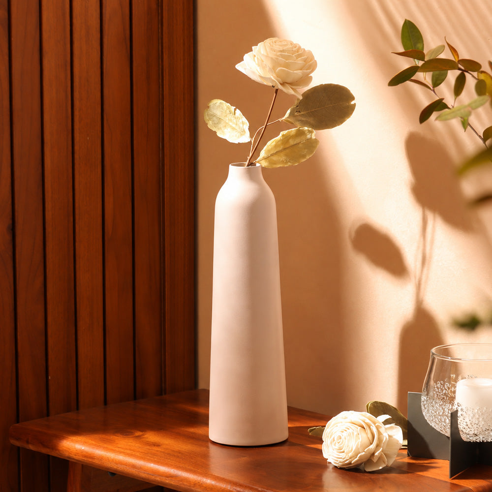 Aurora Metal Vase Large - Taupe