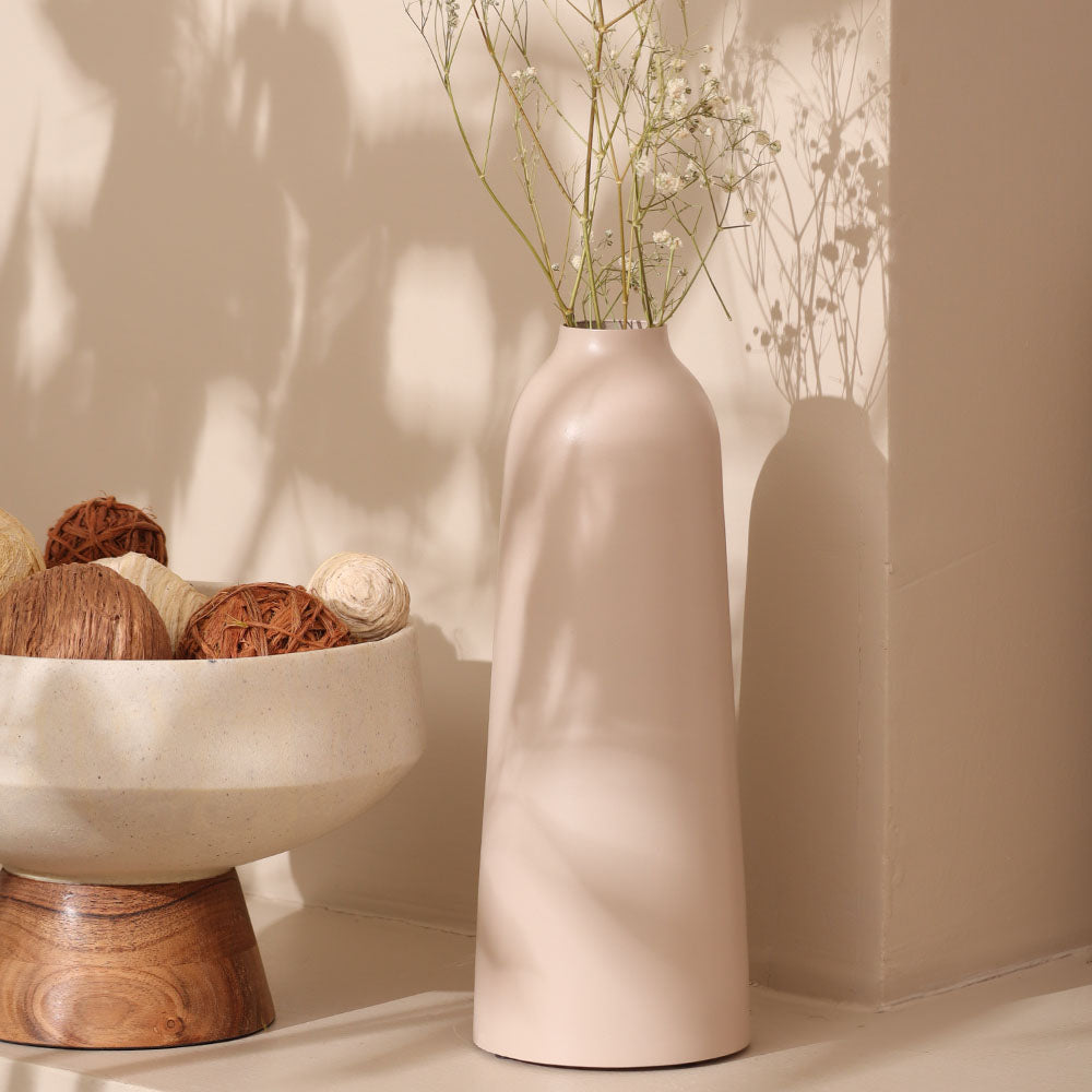Aurora Metal Vase Medium - Taupe