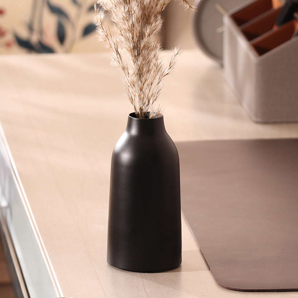 Aurora Metal Vase Small - Black
