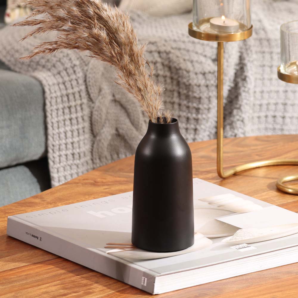 Aurora Metal Vase Small - Black