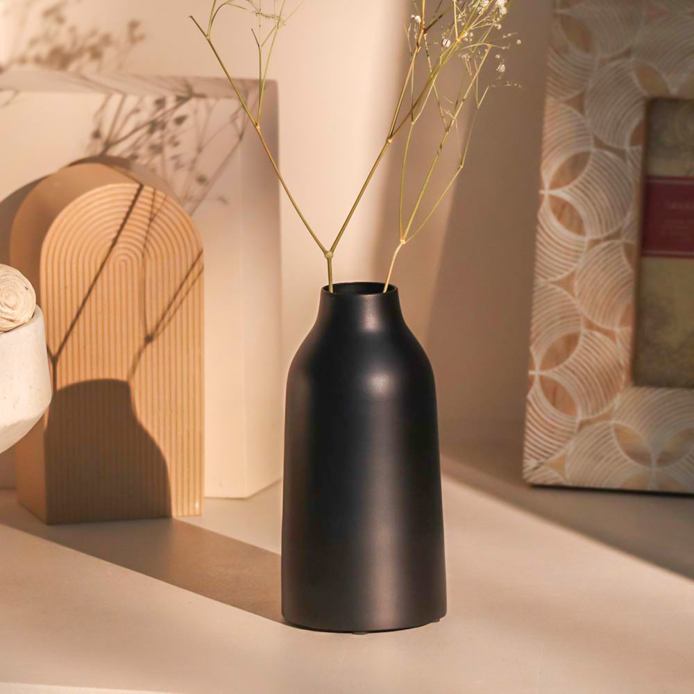 Aurora Metal Vase Small - Black