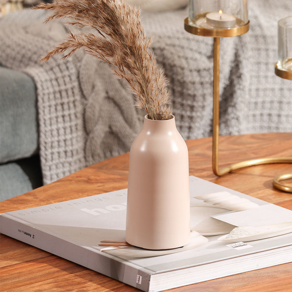 Aurora Metal Vase Small - Taupe