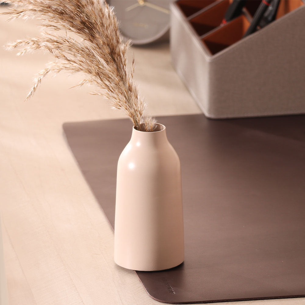 Aurora Metal Vase Small - Taupe