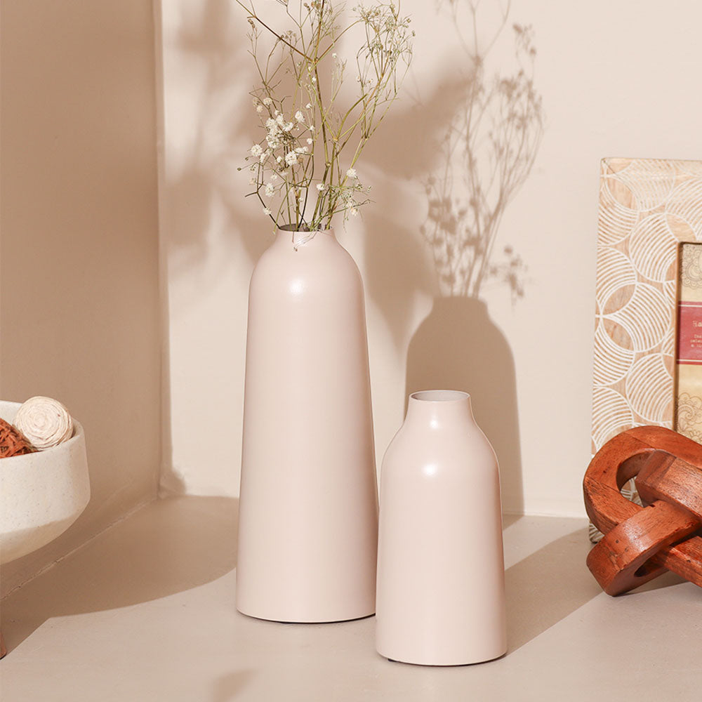 Aurora Metal Vase Small - Taupe