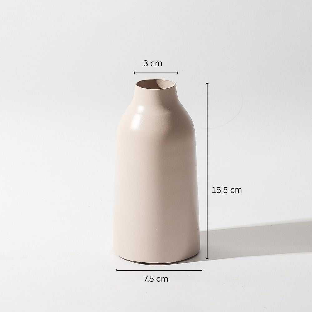 Aurora Metal Vase Small - Taupe