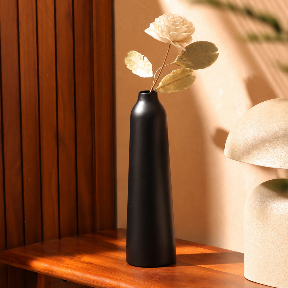 Aurora Metal Vase Large - Black