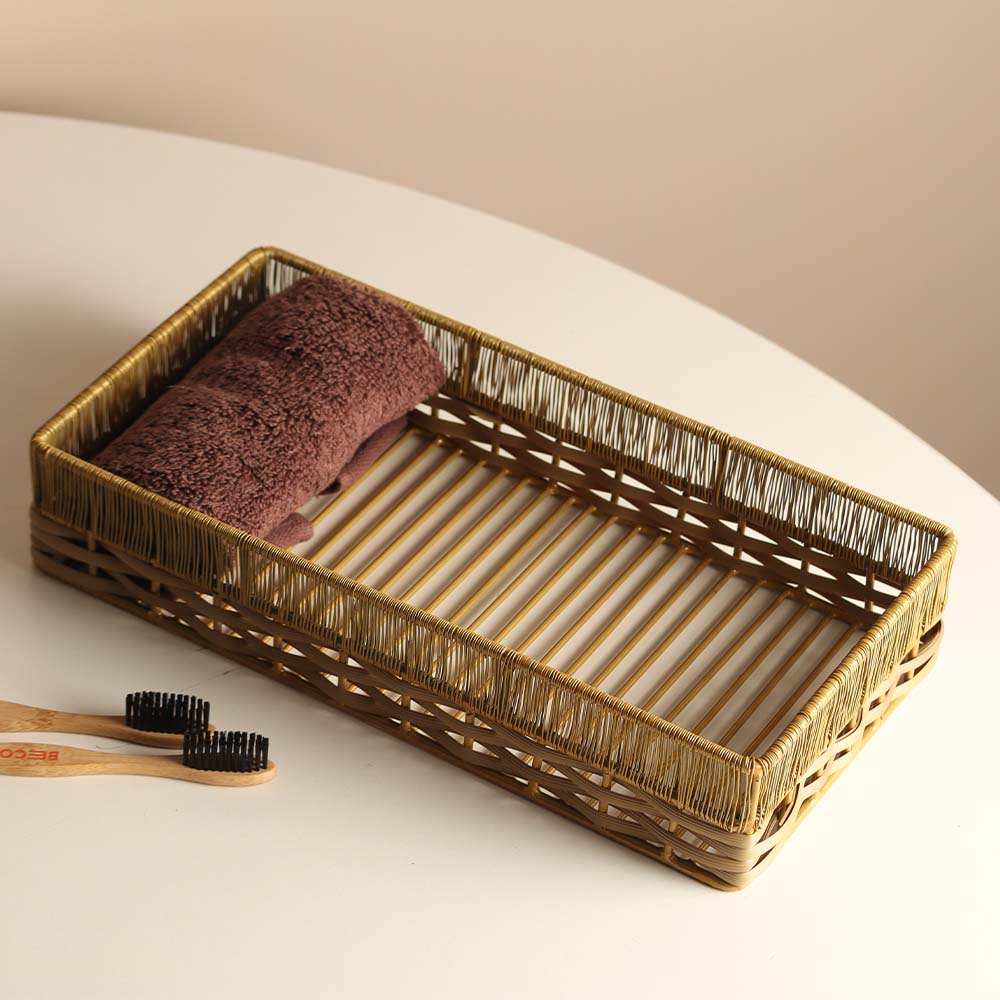 Ava Storage Tray Small - Honey Gold