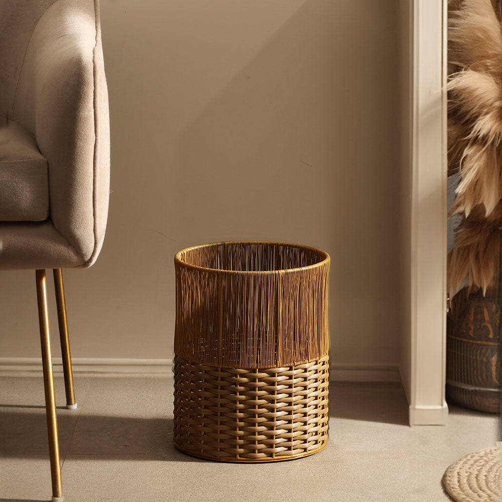 Ava Waste Basket - Honey Gold