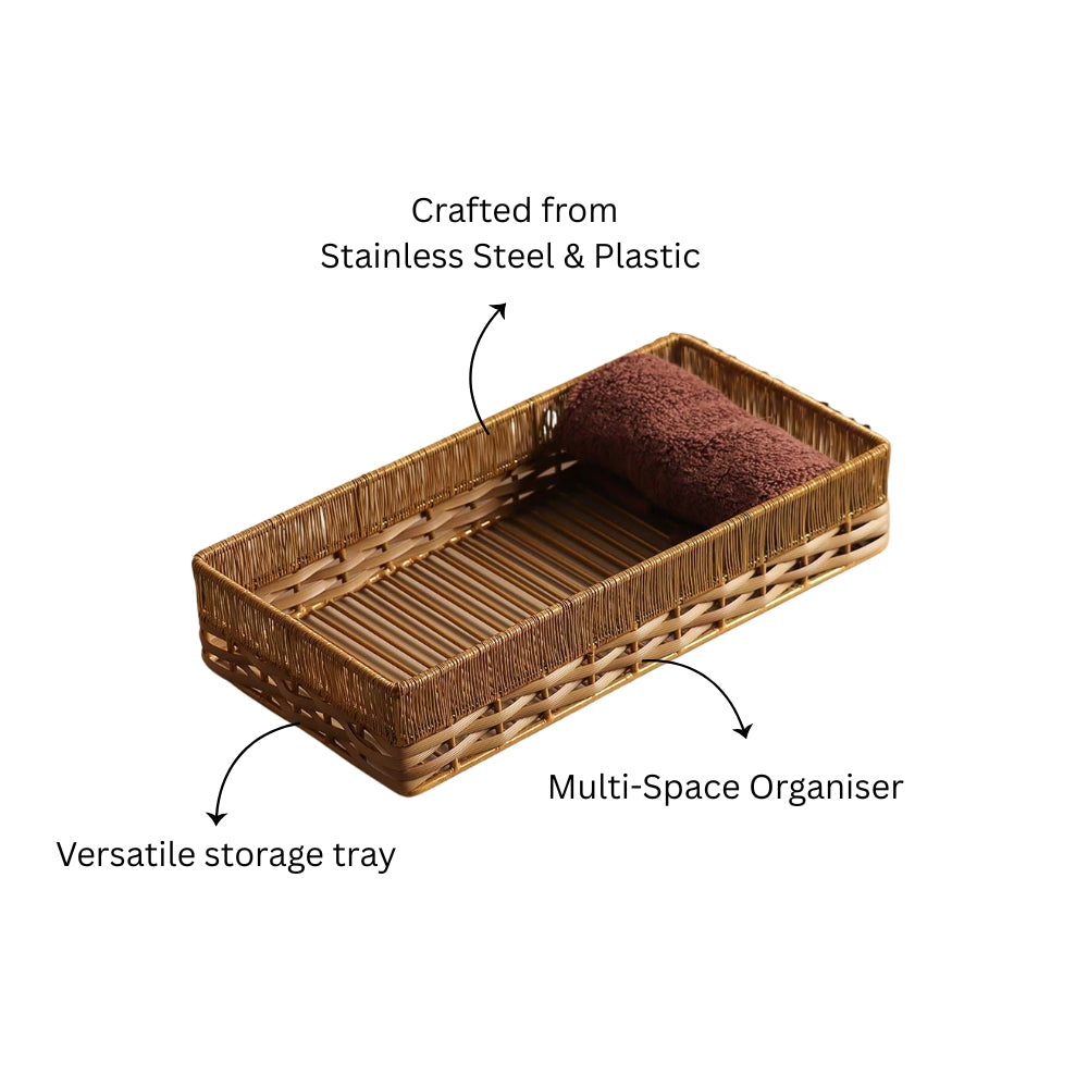 Ava Storage Tray Small - Honey Gold