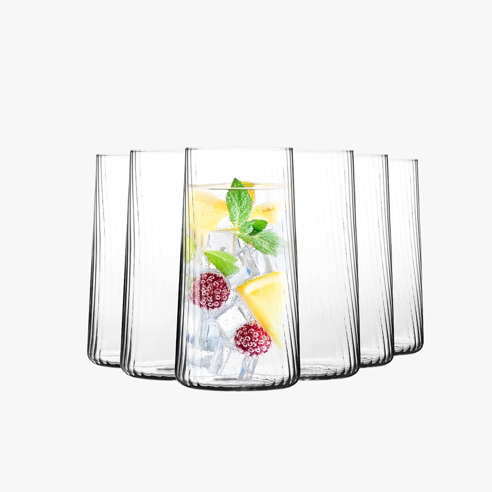 Avant-Garde LUMI Highball Glasses 550ml, Set of 6