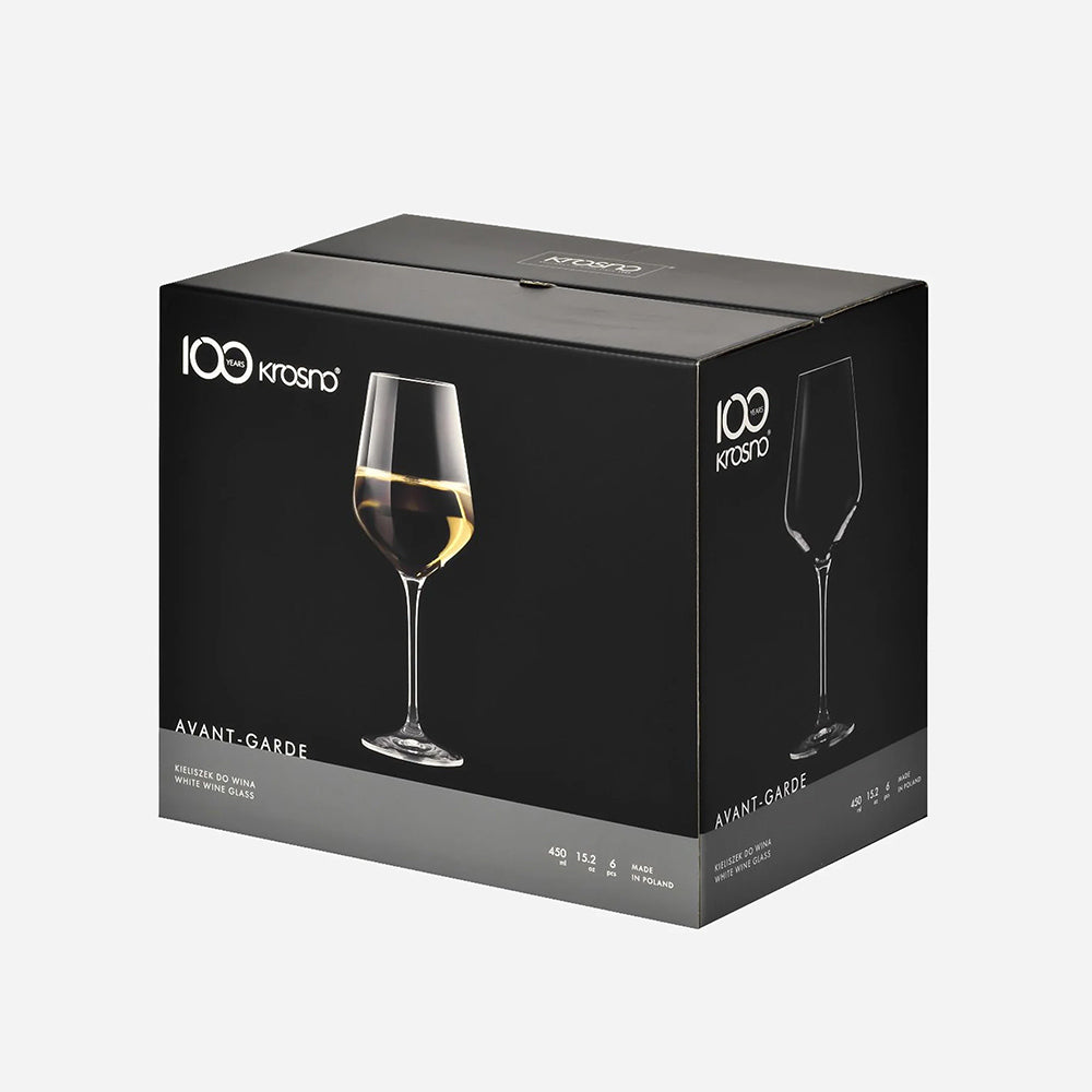 Avant-Garde White Wine Glasses 450ml, Set of 6