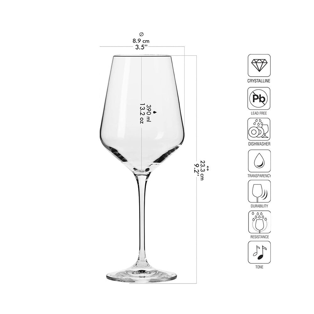 Avant-Garde White Wine Glasses 450ml, Set of 6