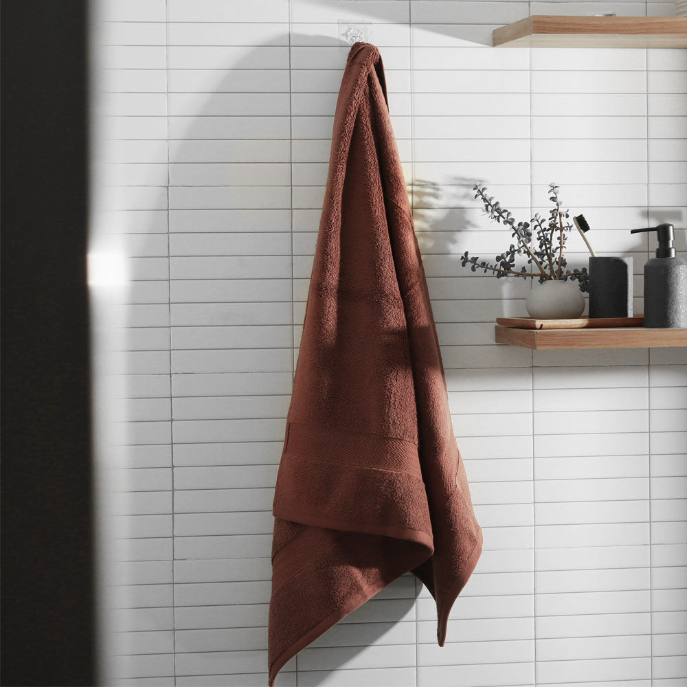 Avant Zero-Twist Cotton Bath Towel - Russet Brown