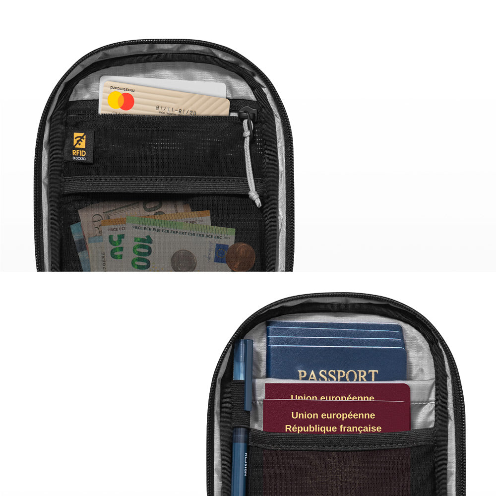 Aviator Travel Crossbody Bag - Black