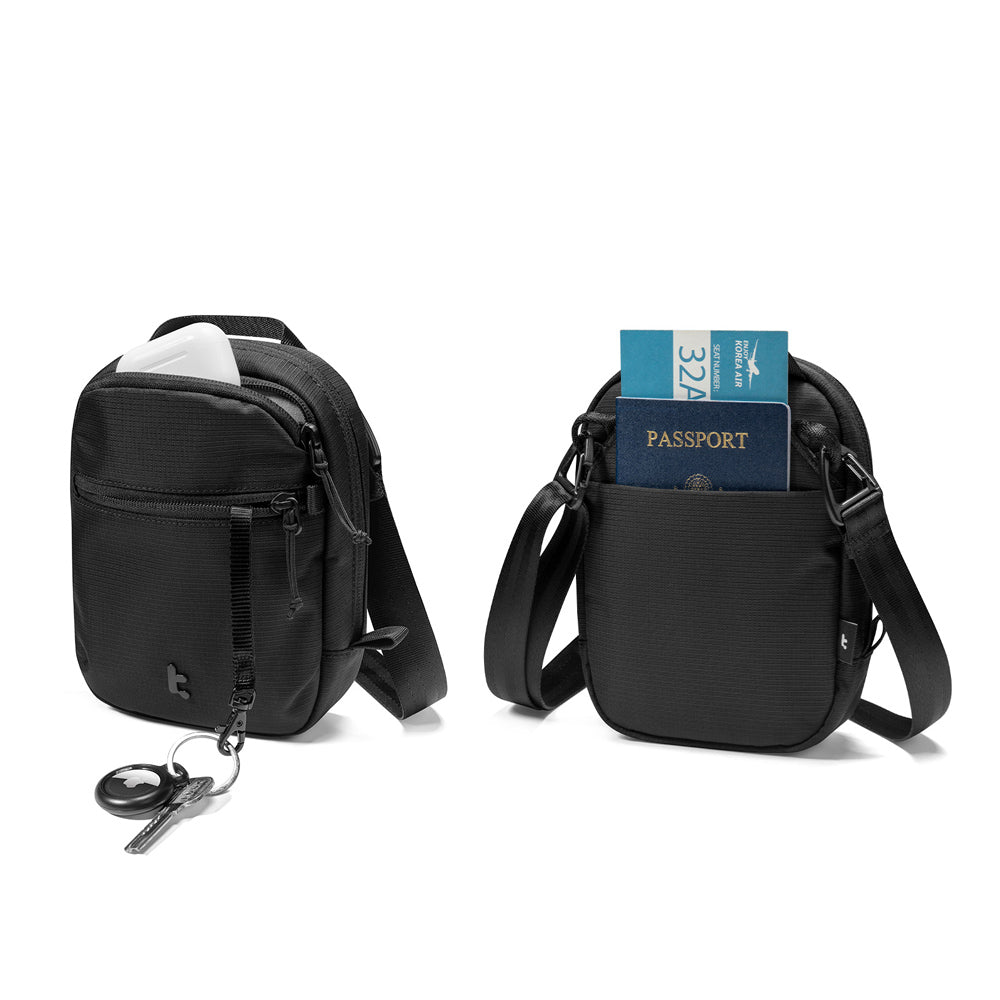 Aviator Travel Crossbody Bag - Black
