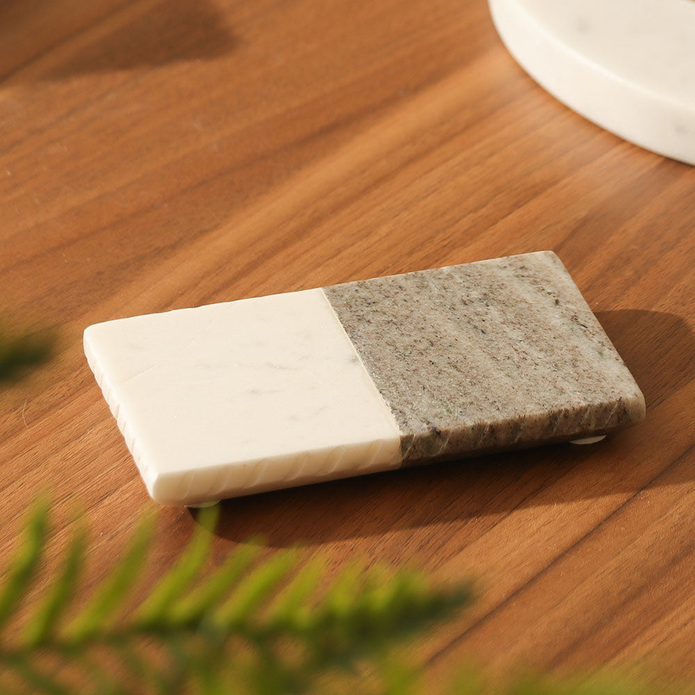 Avion Marble Soap Dish - Desert White