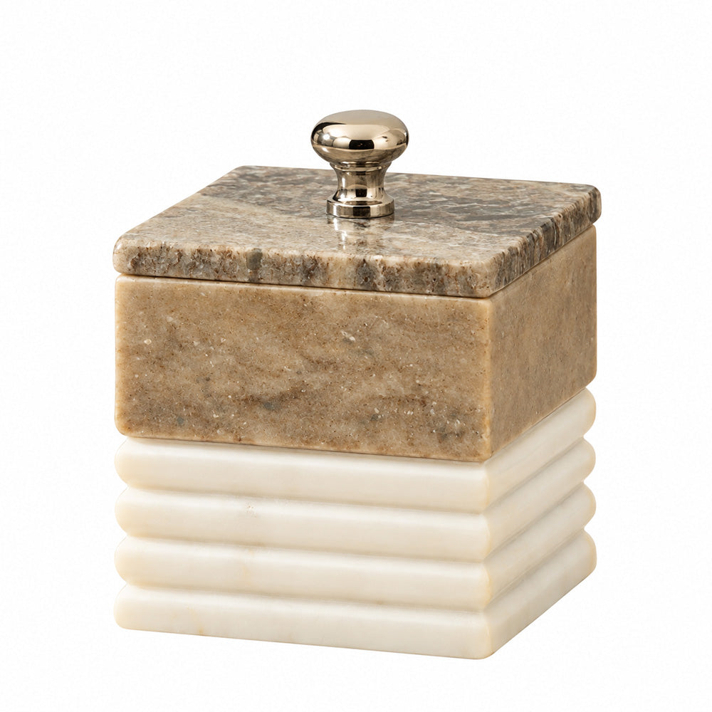 Avion Marble Storage Jar - Desert White