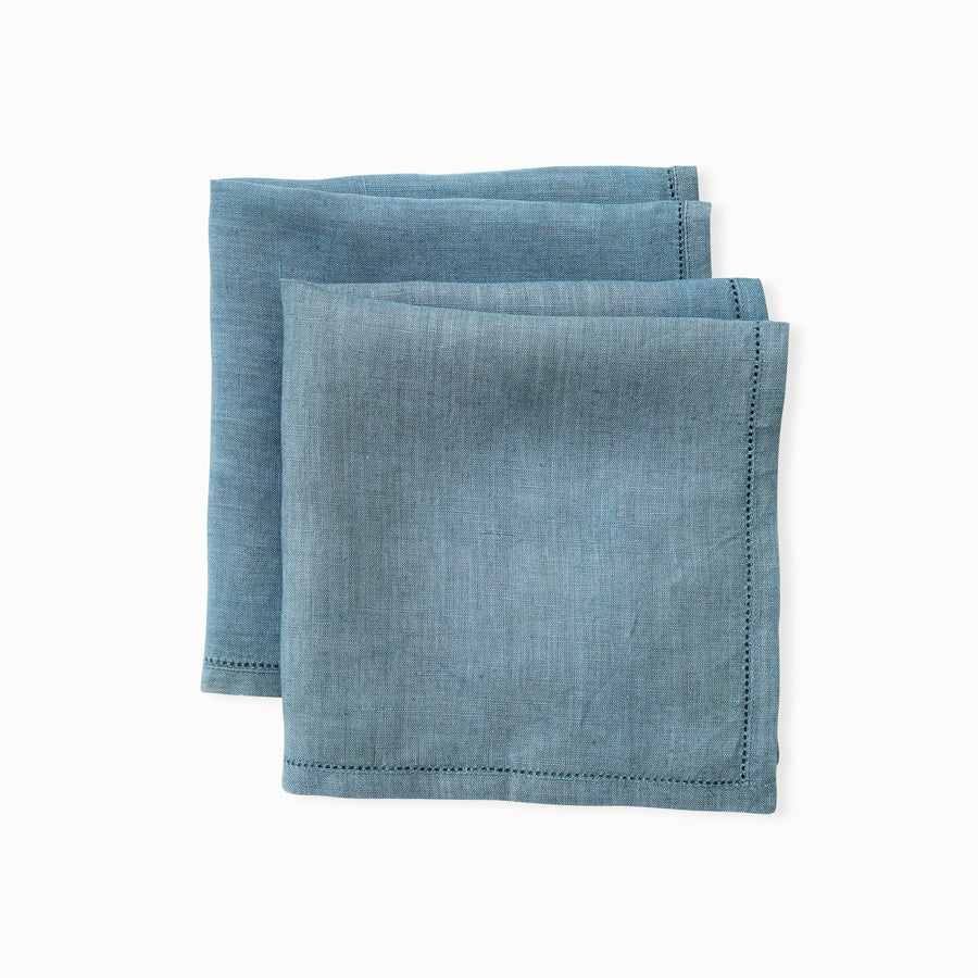 Mirage Linen Table Napkins, Set of 2 - Azure