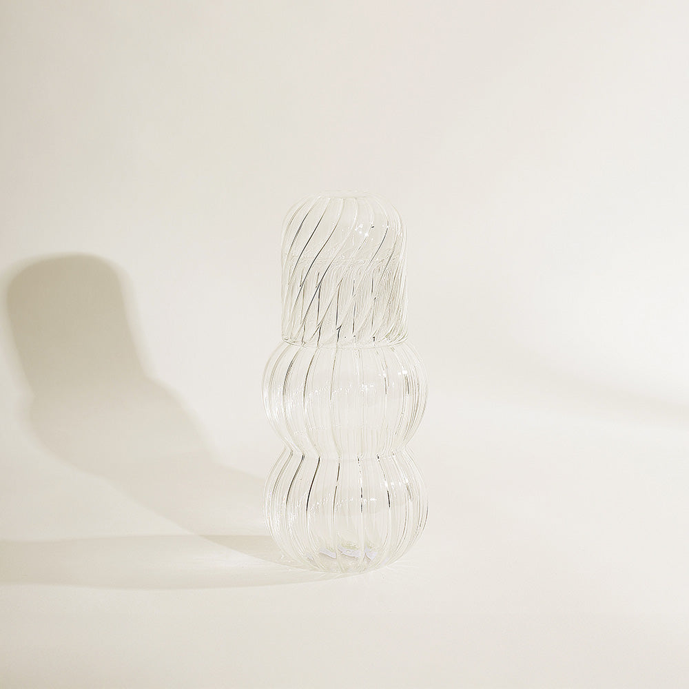 Infine Water Jug with Tumbler - Clear