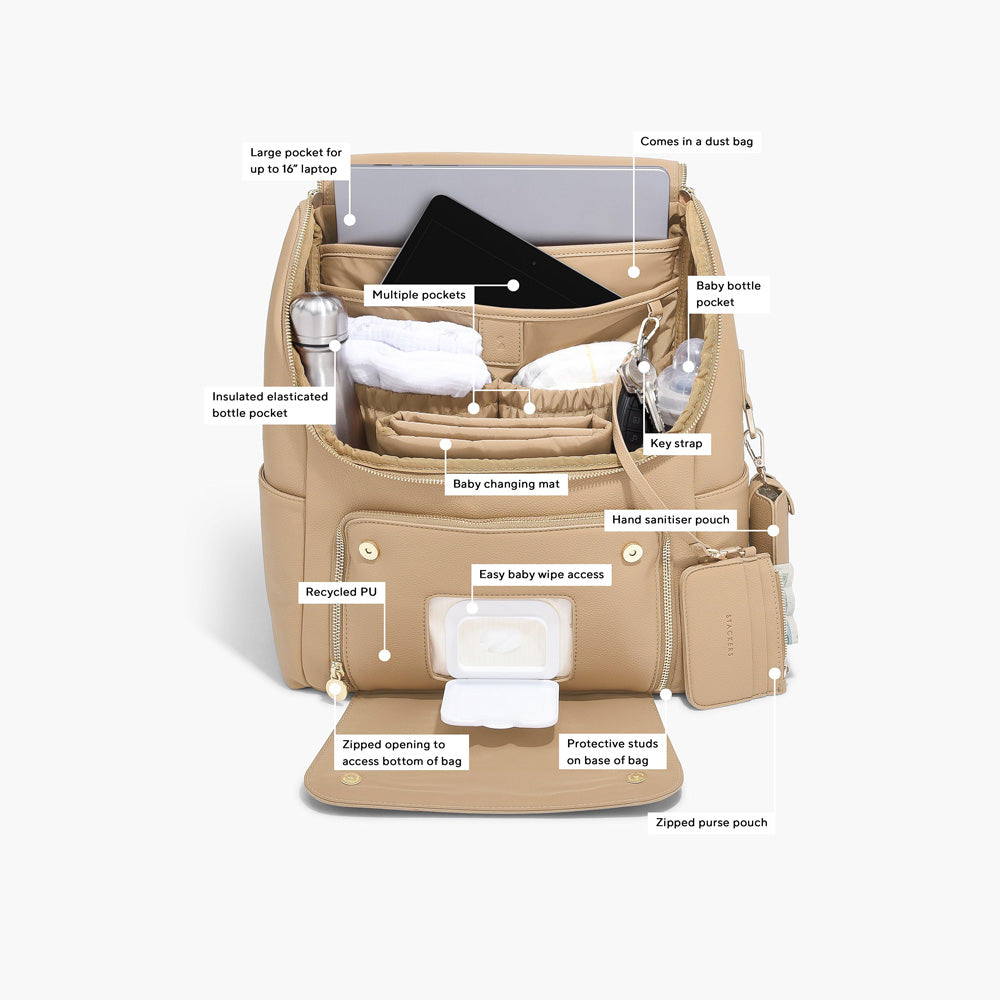 Diaper Backpack - Camel