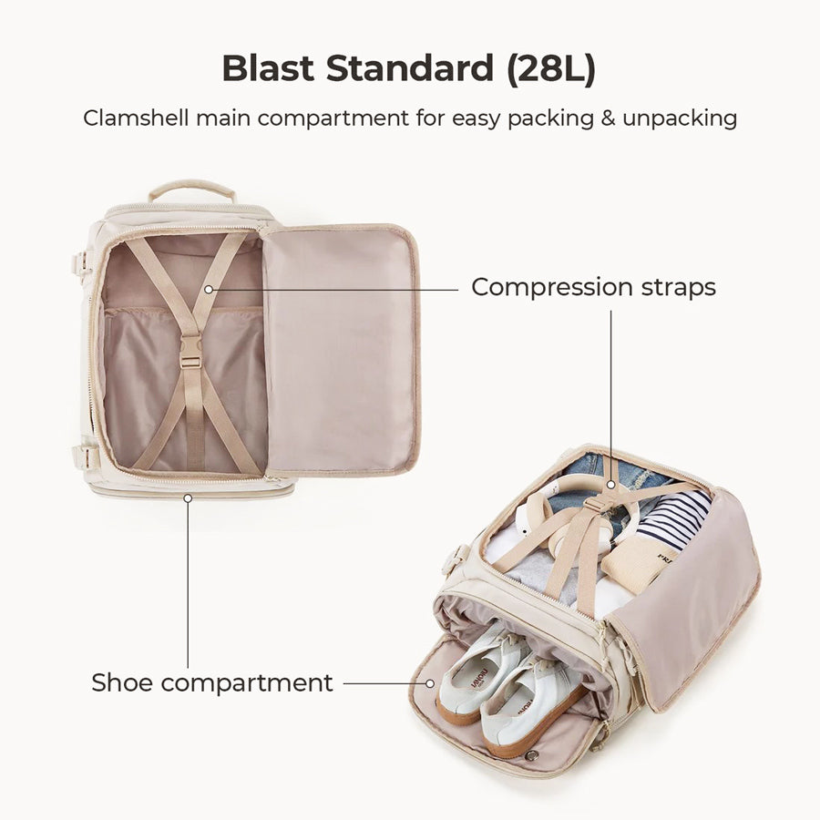 Carry-On Travel Backpack 28L - Beige