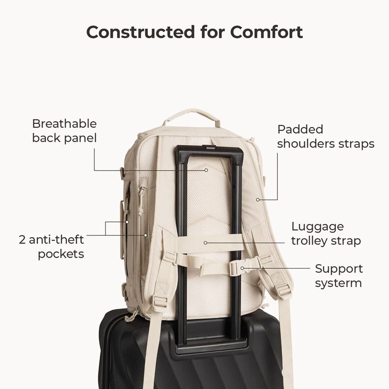 Carry-On Travel Backpack 28L - Beige