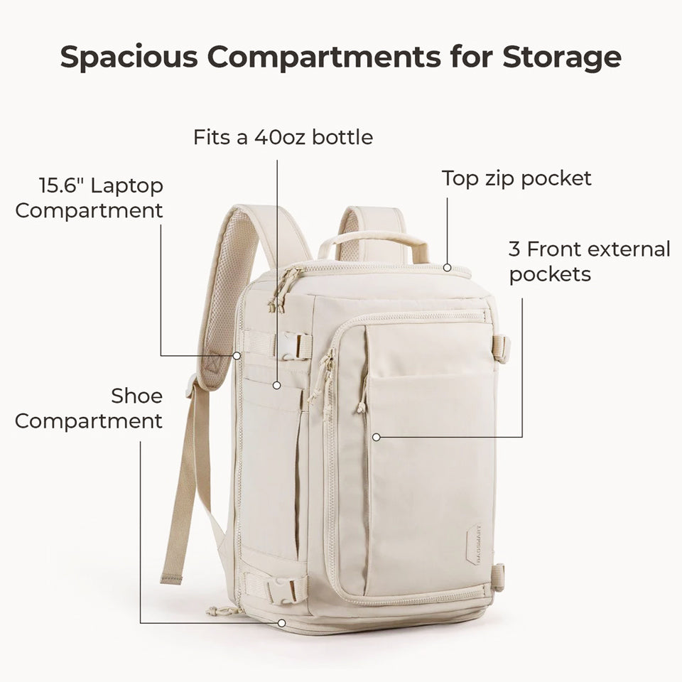 Carry-On Travel Backpack 28L - Beige