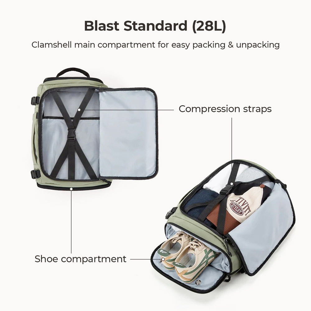 Carry-On Travel Backpack 28L - Green