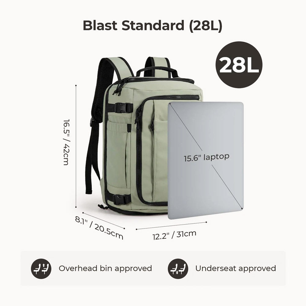 Carry-On Travel Backpack 28L - Green