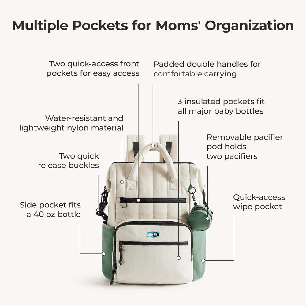 Walker Diaper Backpack - Celadon