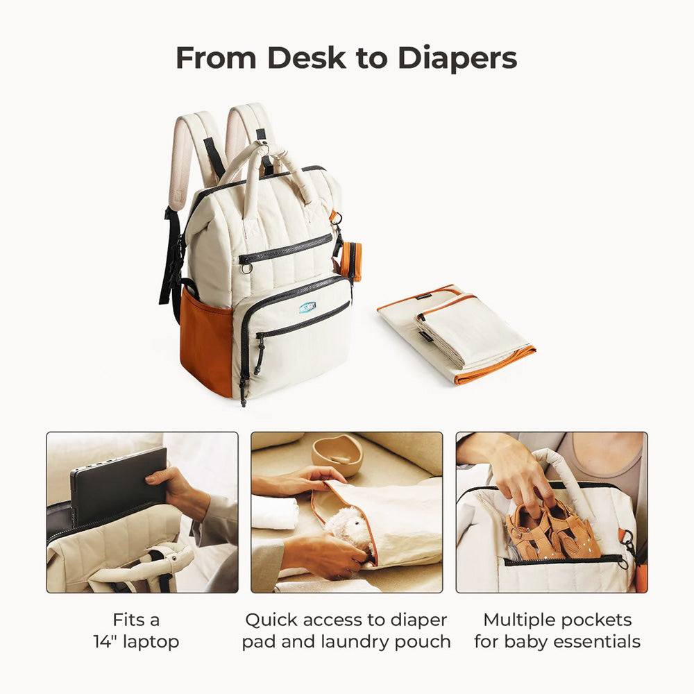 Walker Diaper Backpack - Tangerine
