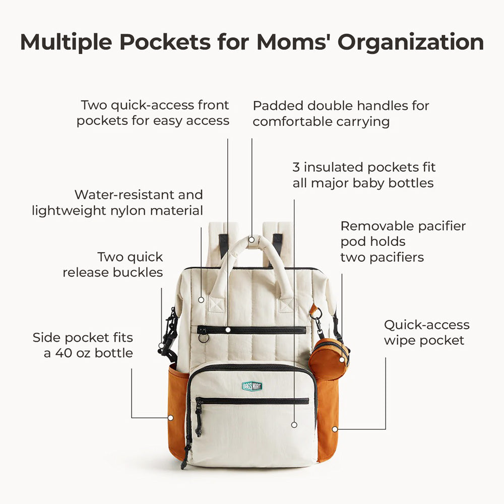 Walker Diaper Backpack - Tangerine