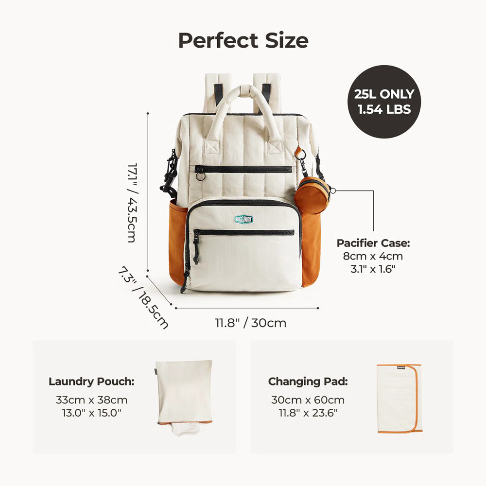 Paz Diaper Backpack 25L - Tangerine