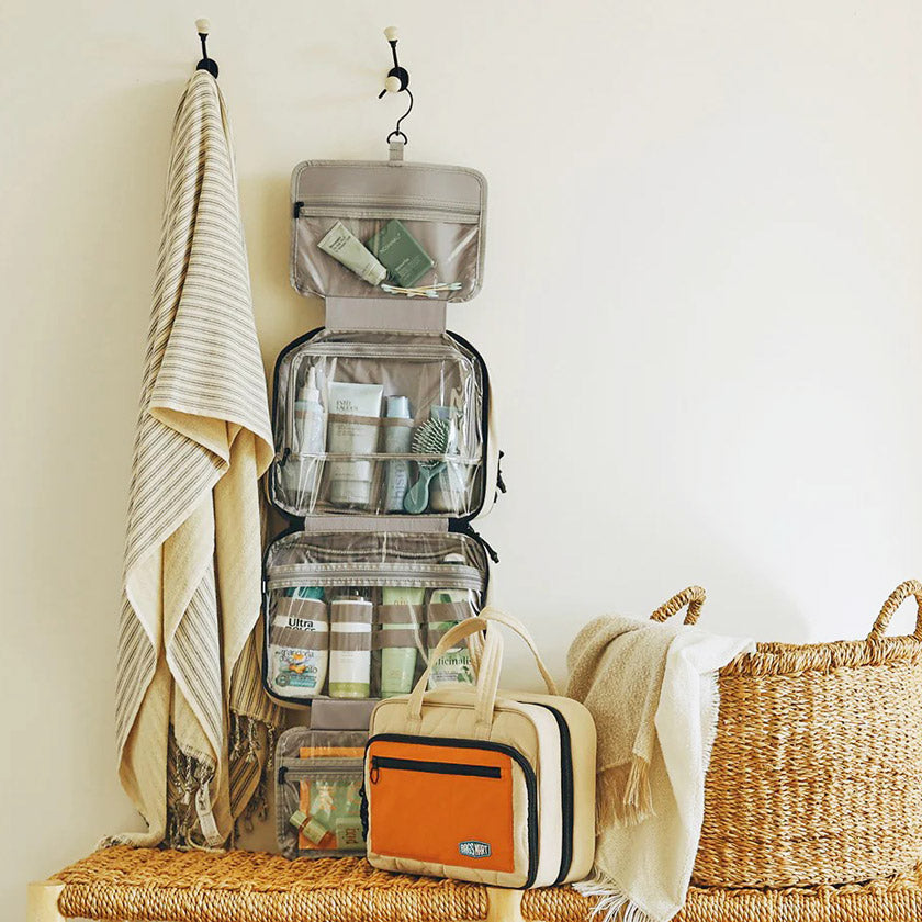 Walker Hanging Travel Toiletry Bag - Tangerine