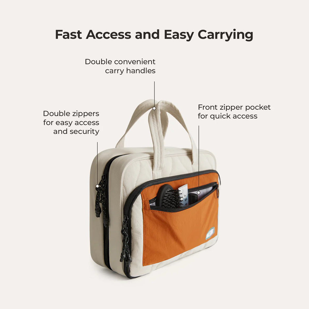 Walker Hanging Travel Toiletry Bag - Tangerine