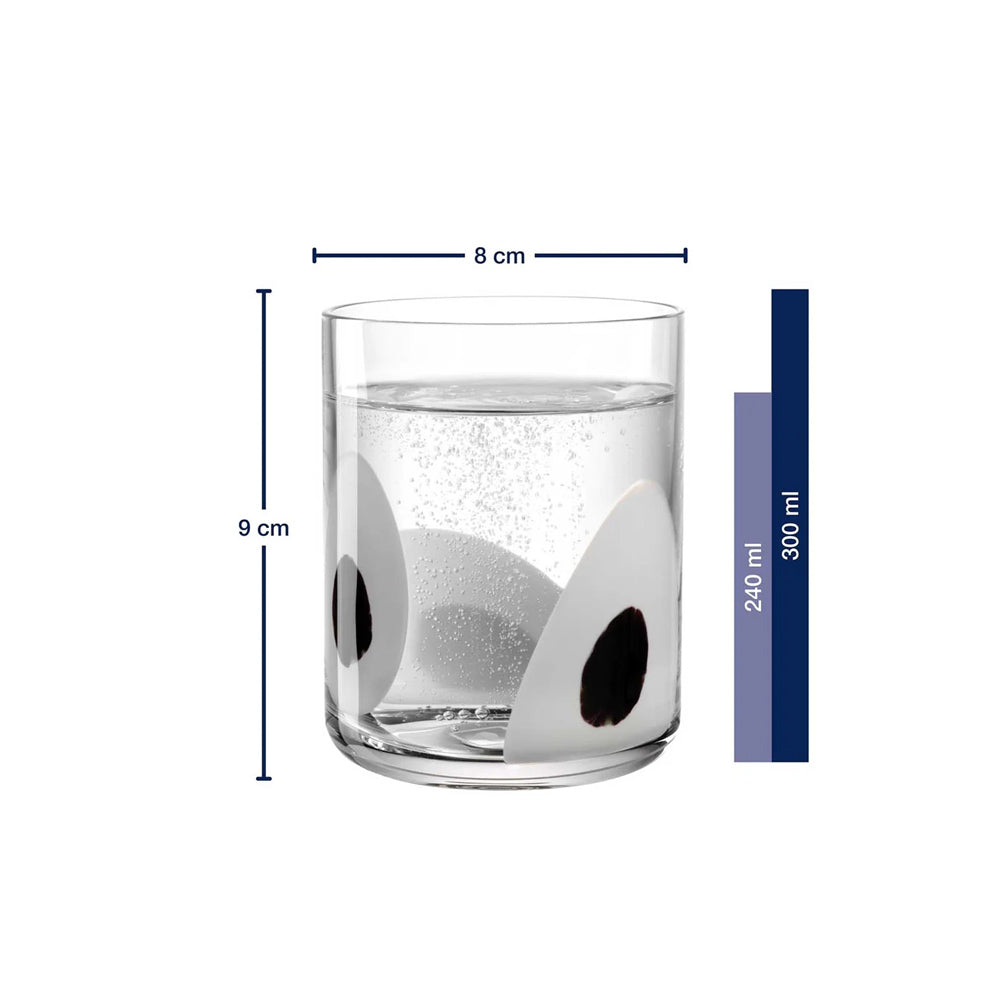 Banda Nera Drinking Glasses 300ml, Set of 2 - Assorted