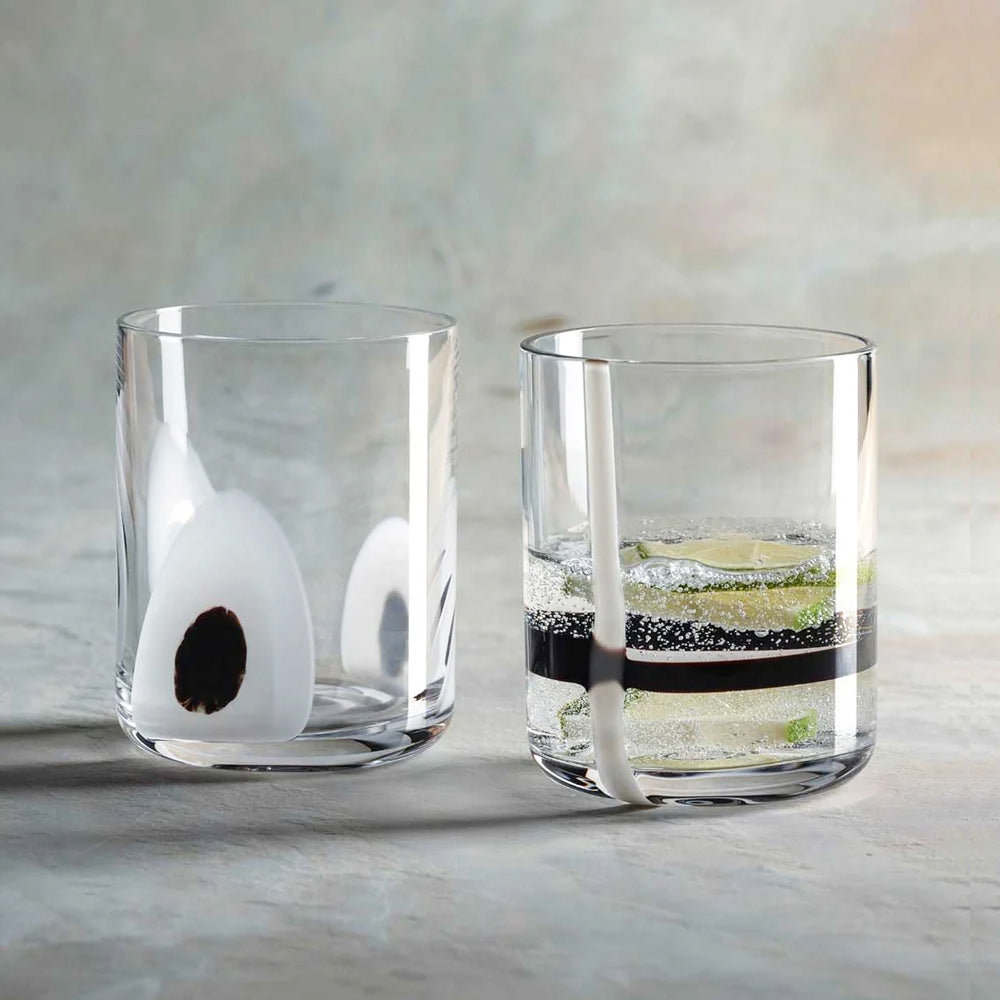 Banda Nera Drinking Glasses 300ml, Set of 2 - Assorted