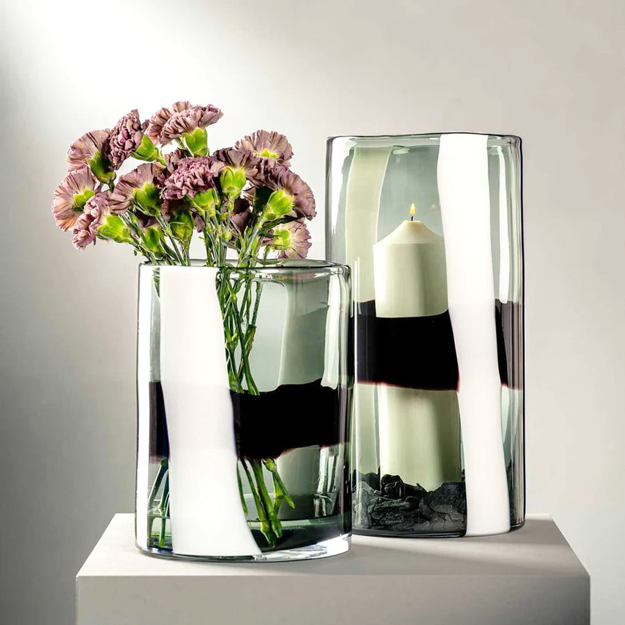 Banda Nera Glass Vase Large - Black