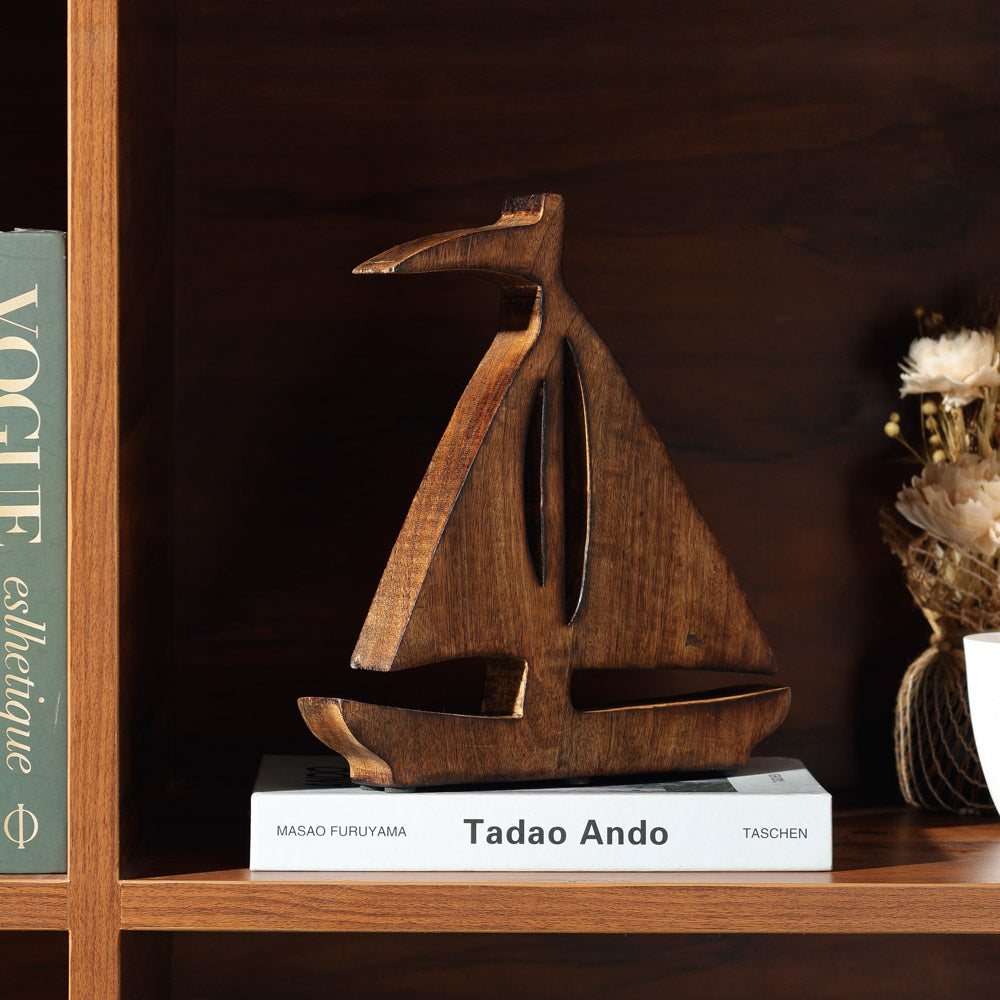 Barco Mango Wood Sculpture Medium - Natural