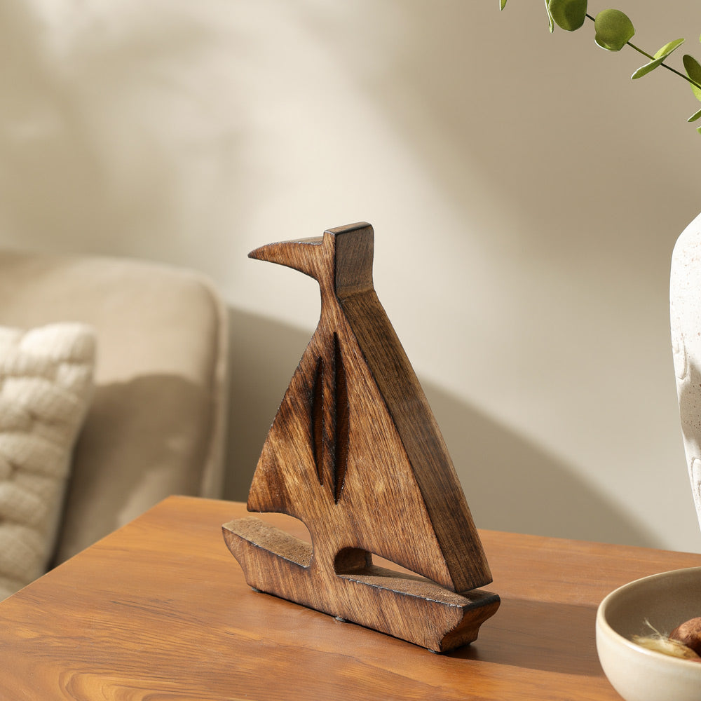 Barco Mango Wood Sculpture Small - Natural