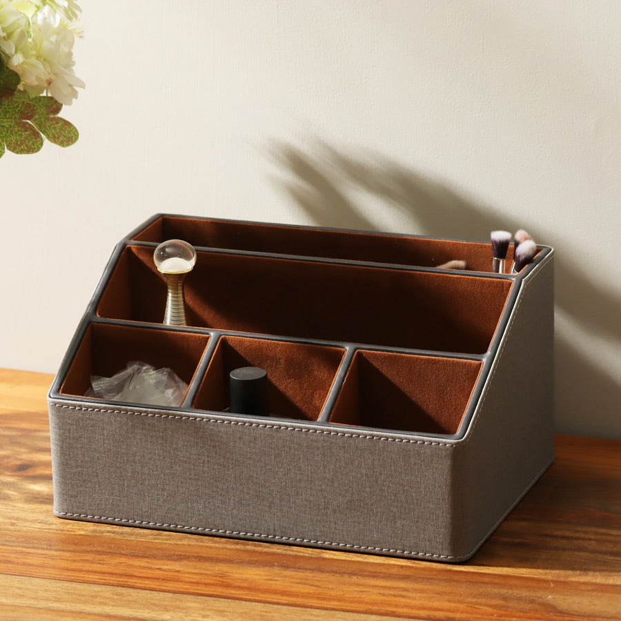 Salle Desk Organiser - Patterned Grey