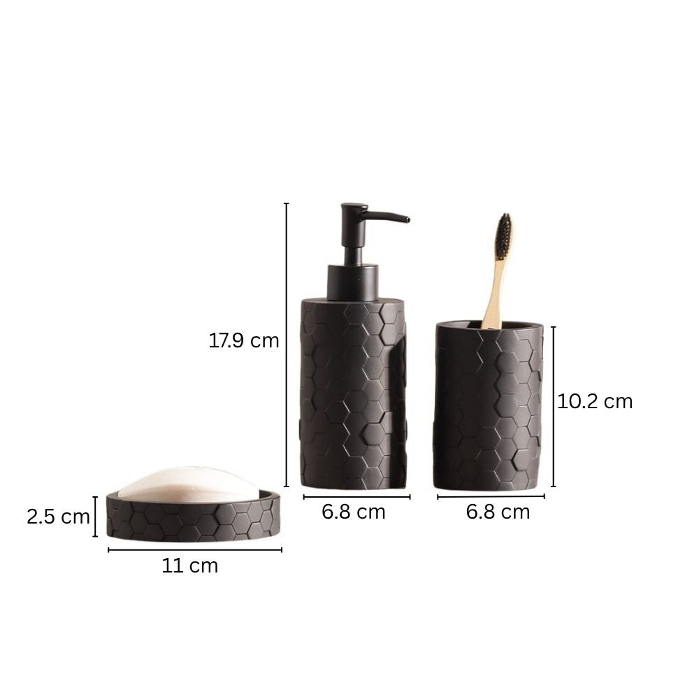 Beau 3-piece Bathroom Set - Black