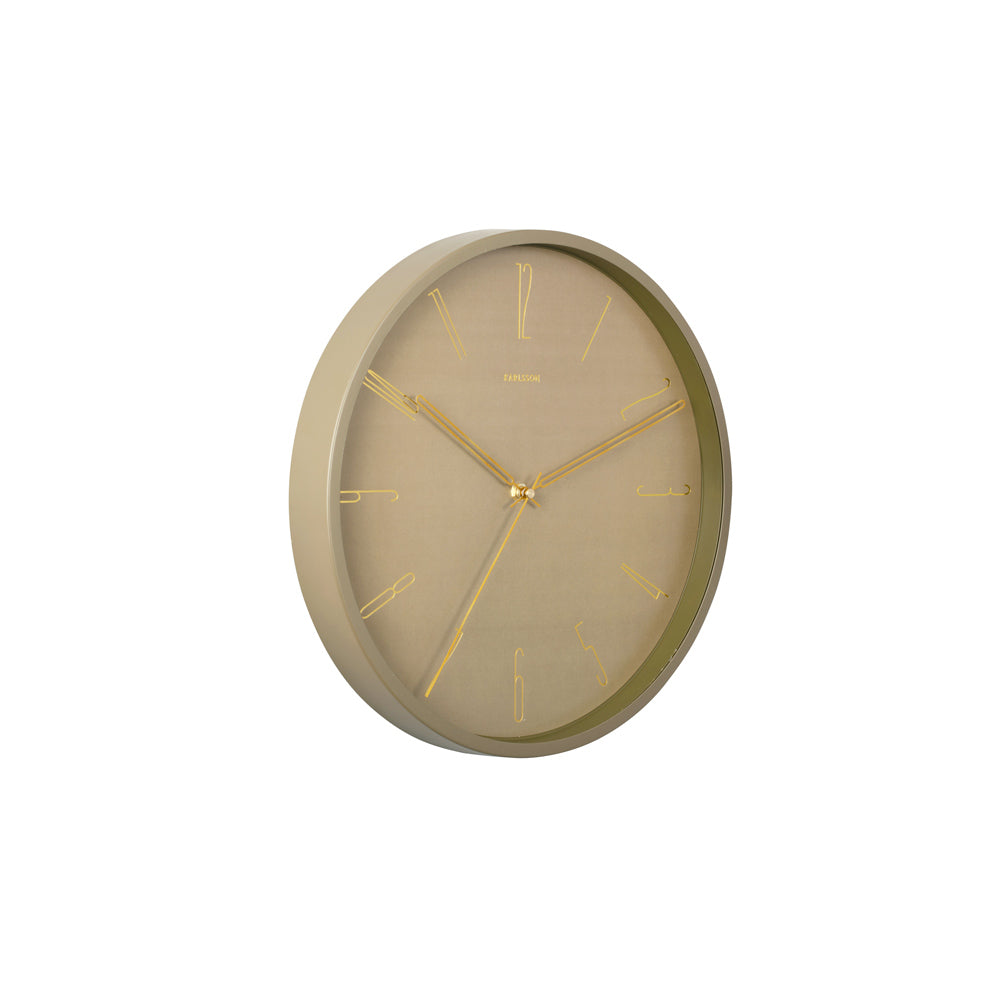 Belle Numbers Wall Clock 35cm - Moss Green
