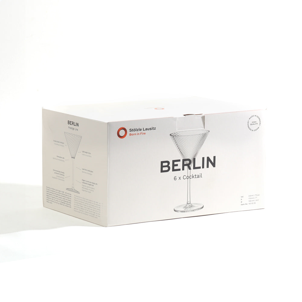 Berlin Cocktail Glasses 230ml, Set of 6