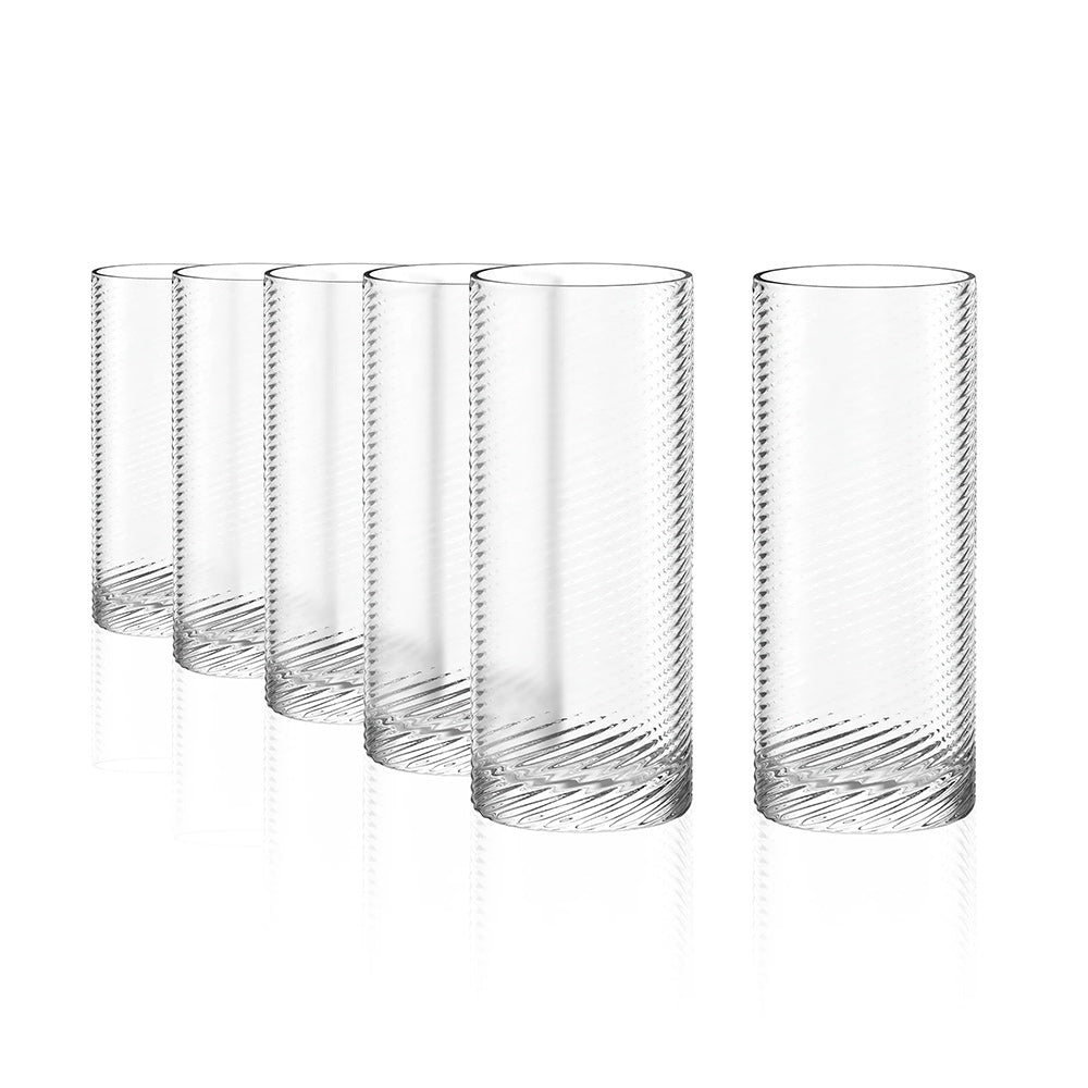 Berlin Long Drink Glasses 490ml, Set of 6
