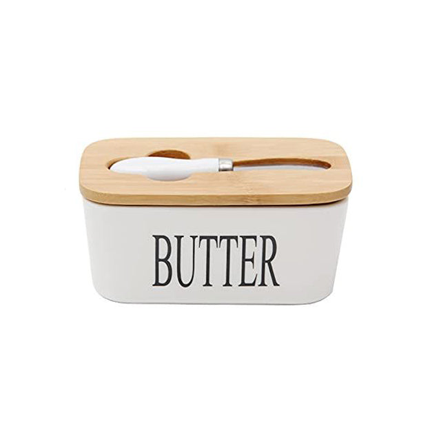 Culina Butter Dish with Spreader Large - White