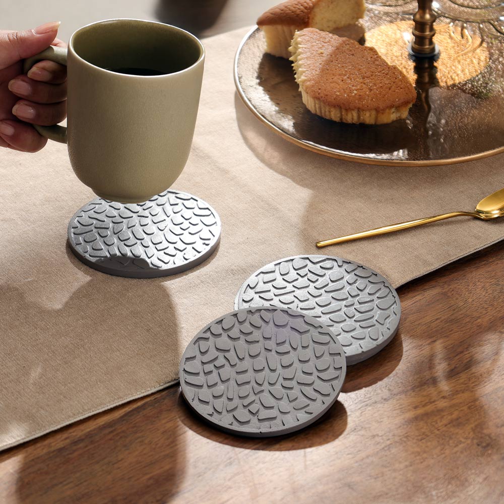 Bexley Round Coasters, Set of 4 - Mink