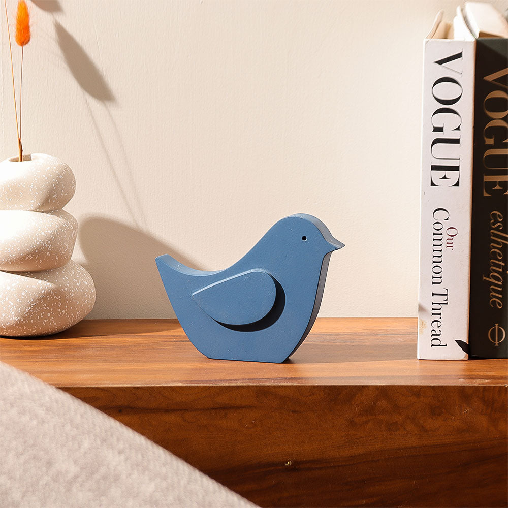 Bird Concrete Sculpture - Dark Blue
