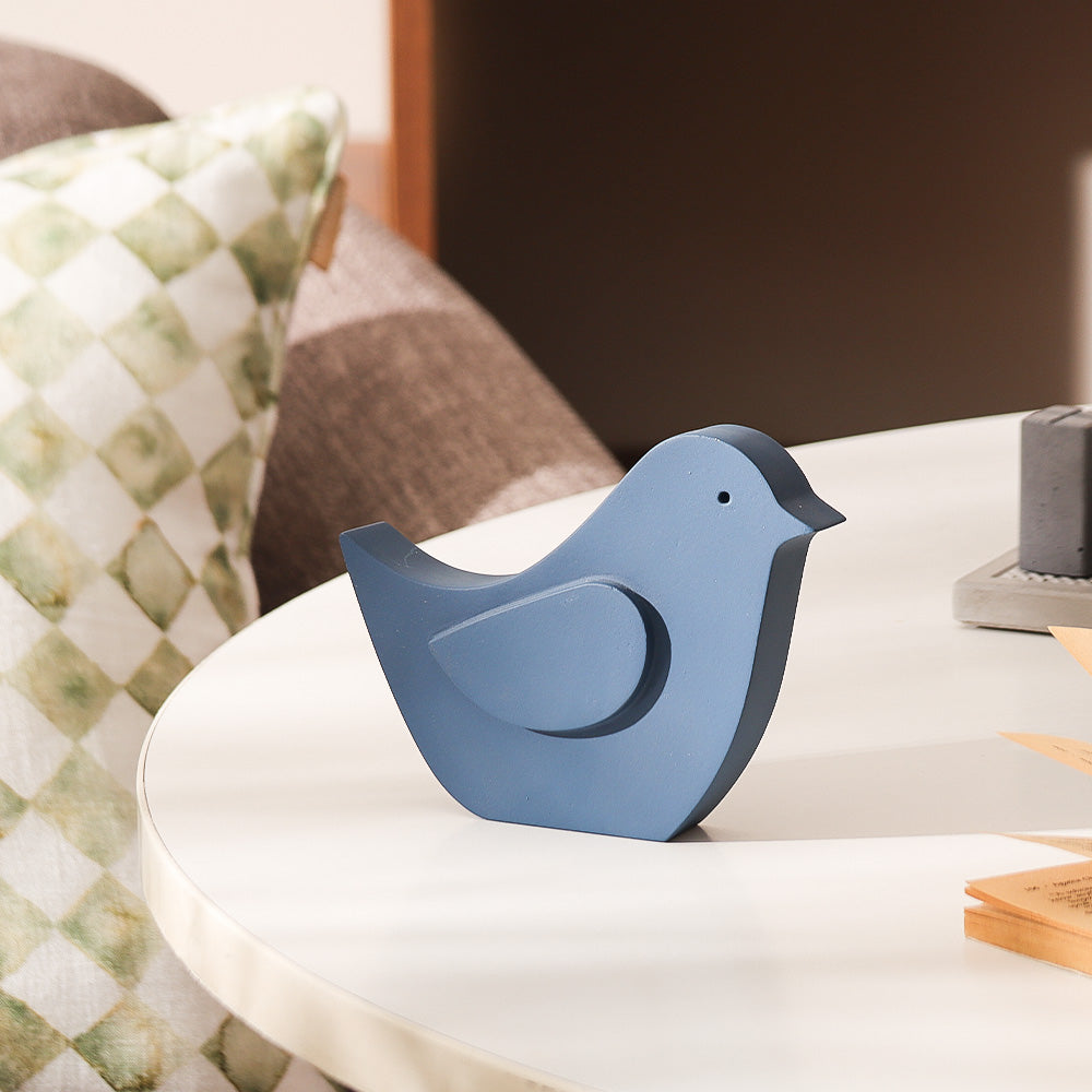 Bird Concrete Sculpture - Dark Blue