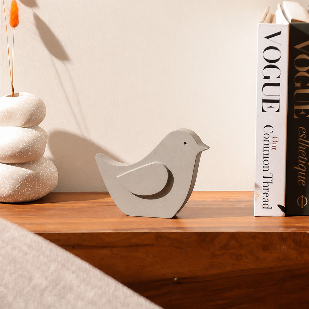 Bird Concrete Sculpture - Dark Grey
